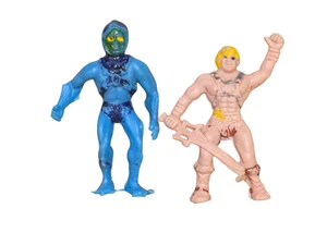 VINTAGE RARE TOY BOOTLEG MEXICAN FIGURE SKELETOR & HEMAN 80'S - Picture 1 of 2