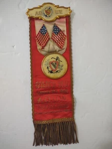 Cinta Insignia Antigua Orden de Trabajadores Unidos Vara Dorada Newark Ohio #100 De Colección - Imagen 1 de 12