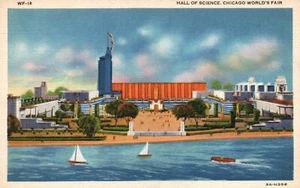 Vintage Postcard 1930's Hall Of Science Chicago World's Fair Illinois ILL - Picture 1 of 2