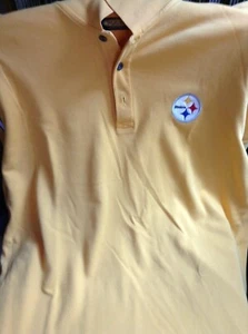 Pittsburgh Steelers NFL REEBOK Play Dry Moisture wick Heavyweight Men's Polo L - Picture 1 of 4