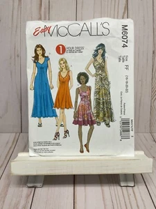 McCall's 6074 Sewing Pattern Misses' Plus Knit Dresses in 3 Lengths Easy FF NEW - Picture 1 of 2