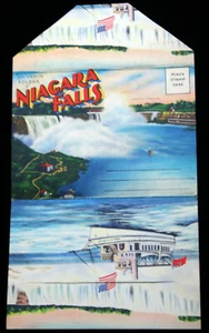 vntg color litho POST CARD foldout album NIAGARA FALLS SOUVENIR Maid of the Mist - Picture 1 of 3