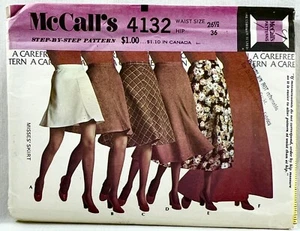 1974 McCalls Sewing Pattern 4132 Womens Skirt 6 Lengths Size 26.5 Waist 16323 - Bild 1 von 2