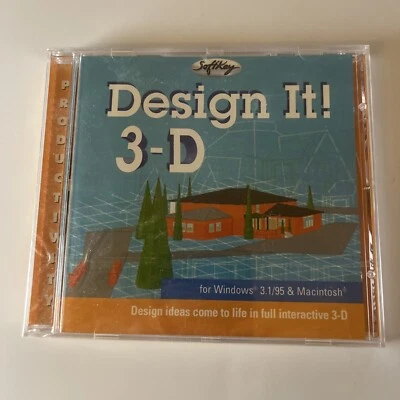 Softkey: Design It! 3D PC Mac CDROM *New Sealed* - Image 1 of 2