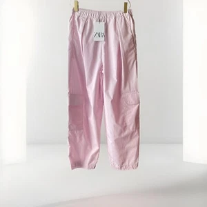 Zara Girls 13-14 Technical Cargo Trouser Pink Baggy 90s Baby Spice Core Trendy - Picture 1 of 8