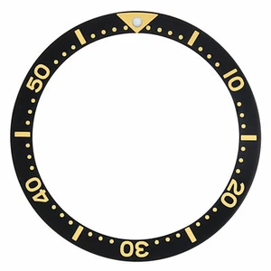 BEZEL INSERT FOR SEIKO 7002 6309 SKX007K2 7S26-0020 DIVER AUTOMATIC BLACK G/FONT - Picture 1 of 2