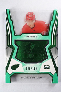 2021-22 Upper Deck SPx Hockey Finite Green #44 Moritz Seider RC Card #/199