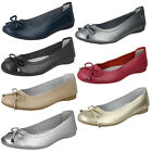 Ladies Leather Down To Earth Slip On Dolly Shoes UK Sizes 3-8 : F8R0380