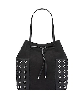 ¡NUEVO CON ETIQUETAS! TORY BURCH - Bolso de Mano Block-T con Cordón con Ojal - Negro Foto 1 de 3
