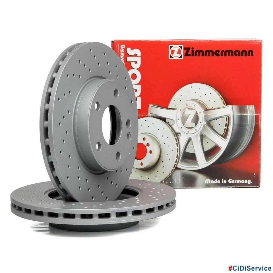2 Discos Freno Delanteros 276mm Perforado Zimmermann Sport Mini COOPER S R50 R53 - Imagen 1 de 3