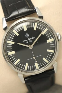 Used Henri Sandoz and Fils Sub Second Manual Winding Swiss Made Men's Watch. - Picture 1 of 12