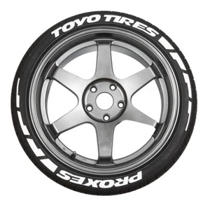 4 Tires Kit Permanent Tire Rim 1.20'' 15''-24'' Lettering Sticker TOYO TIRES - Picture 1 of 16