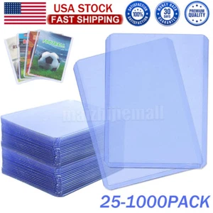 25-1000 3"x4" Topload Card Holder 35PT Hard Plastic Card Sleeves Trading Cards - Picture 1 of 6