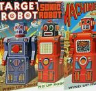 Set of 3 Tin SIGNS Gang Of Five Robot Reproduction NOT FIGURES