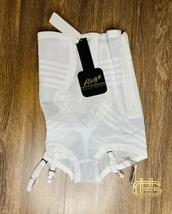 Rago 6101 High Waist Brief w/Zipper White 4XL/38 - Picture 1 of 2