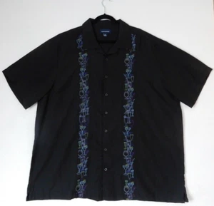Chemise cocktail Saddlebred noir polyester boutonnée homme taille 3XLT - Photo 1/12
