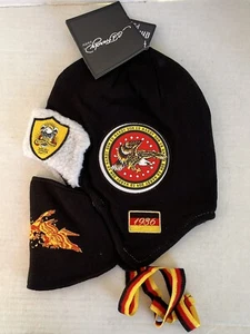 Ed Hardy Snow Death Before Dishonor Hat Beanie with Face Mask - Picture 1 of 9