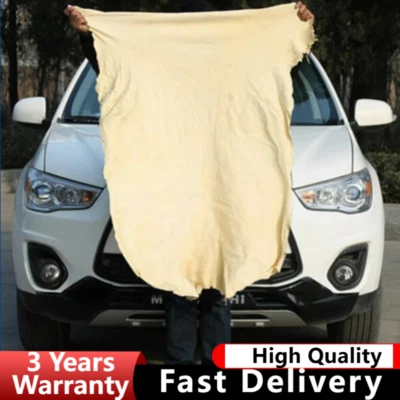 Natural Chamois Leather Car Cleaning Cloth Washing Absorbent Drying Shammy Towel - Image 1 of 4