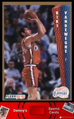 1992 Fleer #359 Kiki Vandeweghe Los Angeles Clippers Basketball Card - Image 1 of 2