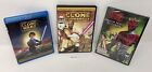 Star Wars The Clone Wars Blu-ray DVD Lot - Movie, Clone Commandos, Darth Maul