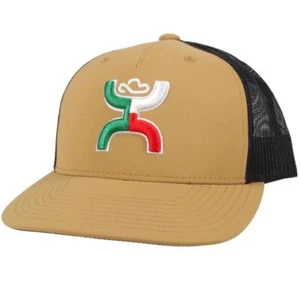 Gorra de camionero HOOEY para hombre - 2118T-TNBK tostada y negra "Boquillas" México - Imagen 1 de 4