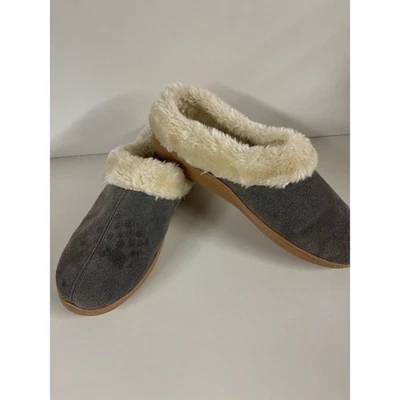 Zapatillas Hush Puppies para mujer talla 9 mula sin cordones gris gamuza forradas de piel sintética  Foto 1 de 4