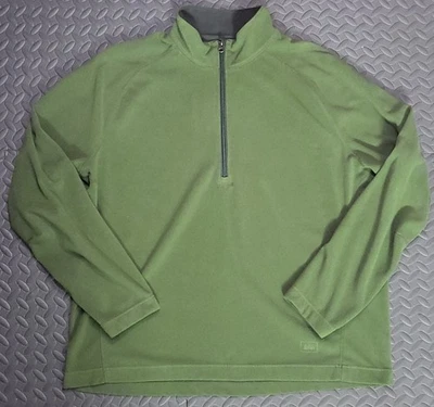 REI MENS XL Lightweight Fleece 1/4 Zip Green Longsleeve Pullover - Image 1 of 4