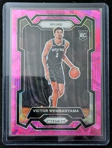 Victor Wembanyama NBA Rookie 2023-24 Panini Prizm Pink Cracked Ice Prizm RC #136 - Picture 1 of 2