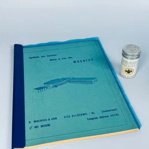 VINTAGE SYNTHETISCHE KLASSISCHE UHR & FEINE ÖLE MOEBIUS UHRMACHER KATALOG BUCH - Bild 1 von 13