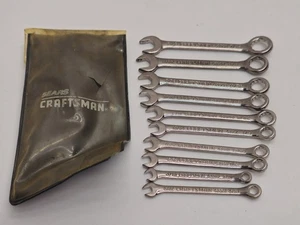 Craftsman 43441 Set di chiavi ad accensione combinate 10 pezzi SAE acciaio vintage USA - Foto 1 di 8