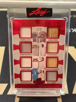 Leaf Spectacular Judge McGwire Bonds Mays Maris Foxx Killebrew 2025 juego usado/2 Foto 1 de 2