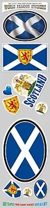 Scotland 10 stickers set flag Scottish decal bumper stiker car auto bike laptop - Foto 1 di 1