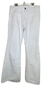 Vintage Levis Big E White Label Bell Bottom Flare White RARE Pants 30"X30 70'ies - Picture 1 of 24