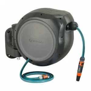 GARDENA 20m Roll-up Retractable Hose Reel - Picture 1 of 8