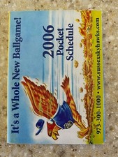 2006 Sussex Skyhawks inaugural season pocket schedule defunct Can-Am League team