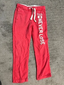 abercrombie kids Logo Pink Straight Leg Sweatpants Size Medium - Picture 1 of 5