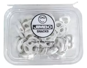Jimbo Snacks Delish Joghurt bedeckt Mini Brezeln in 7 Oz. Wanne - KOSTENLOSER VERSAND! - Bild 1 von 6