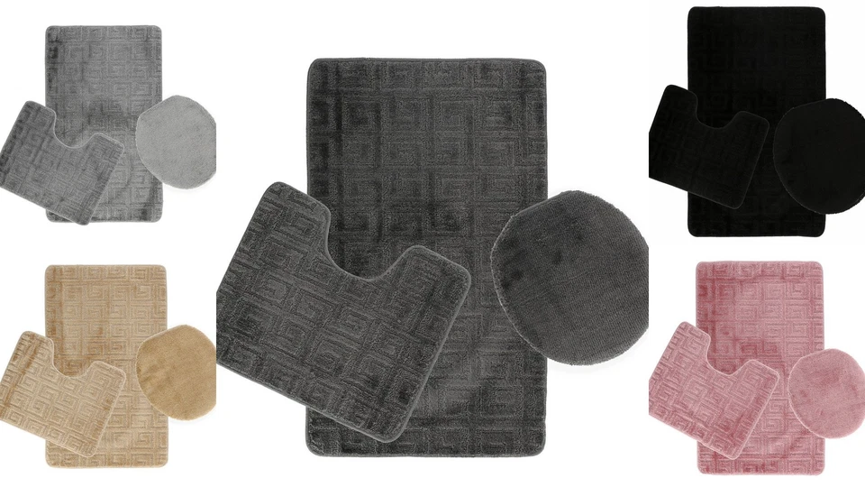 3er Set Badematte Badteppich Badvorleger Duschvorleger Badeteppich Vorleger - Bild 1 von 1