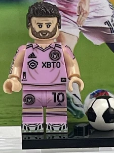 Minifigure Personalizzate MESSI Miami FC Minifigure Sfondo Personalizzato - Foto 1 di 3