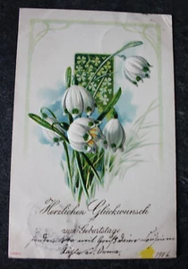 Postcard Happy Birthday, March Mug, Embossed, 1906 - Picture 1 of 2