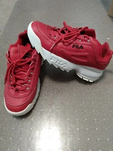 FILA DISRUPTOR II PREMIUM RED WHITE BLACK 3FM00649 602 KIDS US SIZE 6 - Picture 1 of 9