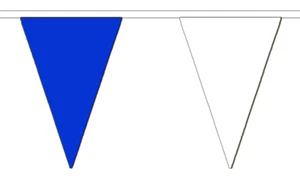 Banderín triangular azul y blanco (12 m de longitud) - Imagen 1 de 1