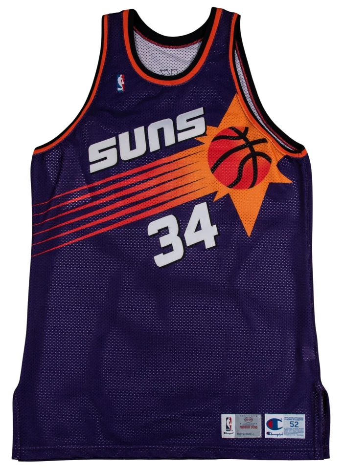 Camiseta usada em jogo Charles Barkley 1992-93 Phoenix Suns Champion MEARS A10 assinada - Imagem 1 de 4