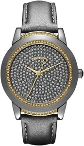 Reloj para mujer DKNY NY8690 con esfera cristalizada gris tono gris correa de cuero - Imagen 1 de 1