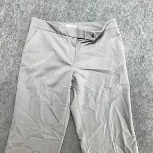 Calvin Klein Petite Pants Womens Size 12P Button Tab Gray Trousers Smart Casual - Picture 1 of 12