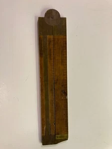 Vintage Stanley No. 36 Folding Ruler with Caliper Boxwood Brass rough condition - Picture 1 of 8