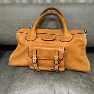 Borsa a mano Chloe Edith Tote Bag grande capacità cammello modello fuori produzione usata 2502R - Foto 1 di 5