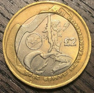 2002 Great Britain XVII Commonwealth Games 2 Pound Coin, About Uncirculated - Image 1 of 2