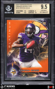Stefon Diggs RC BGS 9.5: 2015 Topps Platinum Orange Refractor Rookie Gisto POP 2