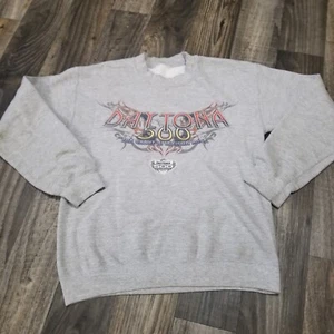 Nascar Sweatshirt Mens Medium Gray Daytona 500 2010 Sweater Tribal Racing - Picture 1 of 16